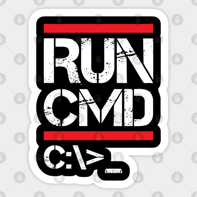 Run CMD C:\> Sticker by TeeTeeUp